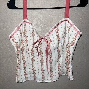 Sienna Sky Pink and Cream Floral Camisole